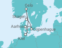 Itinerario del Crucero Dinamarca, Noruega - AIDA