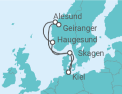 Itinerario del Crucero Noruega - AIDA
