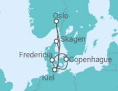 Itinerario del Crucero Dinamarca, Alemania, Noruega - AIDA