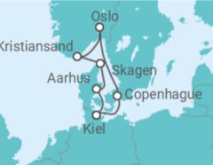 Itinerario del Crucero Dinamarca, Noruega - AIDA