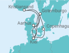 Itinerario del Crucero Dinamarca, Alemania, Suecia - AIDA