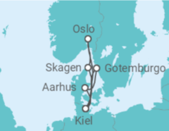 Itinerario del Crucero Noruega, Alemania, Suecia, Dinamarca - AIDA