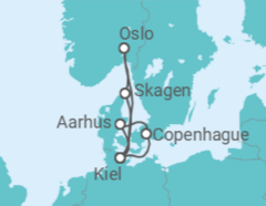 Itinerario del Crucero Noruega, Alemania, Dinamarca - AIDA