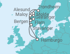 Itinerario del Crucero Noruega - AIDA