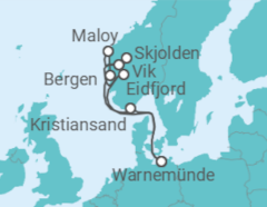 Itinerario del Crucero Noruega - AIDA