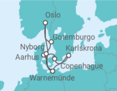 Itinerario del Crucero Dinamarca, Alemania, Suecia, Noruega - AIDA