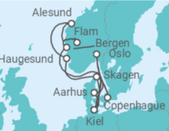 Itinerario del Crucero Noruega, Alemania, Dinamarca - AIDA