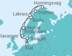 Itinerario del Crucero Noruega - AIDA