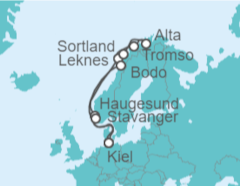 Itinerario del Crucero Noruega - AIDA