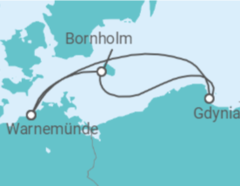 Itinerario del Crucero Polonia, Dinamarca - AIDA