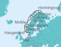 Itinerario del Crucero Noruega - AIDA