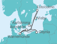Itinerario del Crucero Polonia, Dinamarca, Alemania, Suecia - AIDA