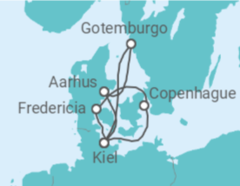 Itinerario del Crucero Dinamarca, Alemania, Suecia - AIDA