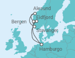 Itinerario del Crucero Noruega - AIDA