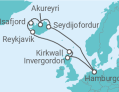 Itinerario del Crucero Islandia, Reino Unido TI - Costa Cruceros