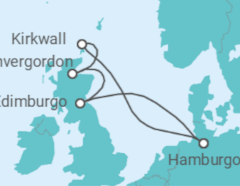 Itinerario del Crucero Ambientes celtas TI - Costa Cruceros