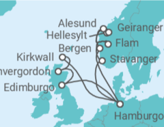 Itinerario del Crucero Reino Unido, Alemania, Noruega TI - Costa Cruceros