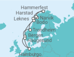 Itinerario del Crucero Descubriendo la Aurora Boreal TI - Costa Cruceros