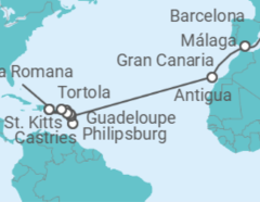 Itinerario del Crucero Desde Barcelona a La Romana (R.Dominicana) TI - Costa Cruceros