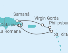 Itinerario del Crucero República Dominicana, Islas Vírgenes, St. Maarten - Con vuelos - MSC Cruceros