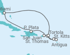 Itinerario del Crucero Calas Tropicales - Oceania Cruises