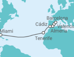 Itinerario del Crucero España - Oceania Cruises