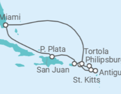 Itinerario del Crucero Tapiz de las islas del Caribe - Oceania Cruises