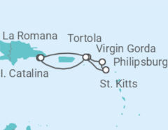 Itinerario del Crucero Surcando el Sur del Caribe II - Con vuelos - MSC Cruceros