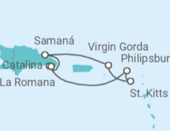 Itinerario del Crucero Islas Vírgenes, St. Kitts, St. Maarten - Con vuelos - MSC Cruceros