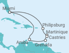 Itinerario del Crucero Vida lujosa en la isla - Oceania Cruises