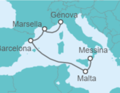 Itinerario del Crucero Malta, España, Francia - MSC Cruceros
