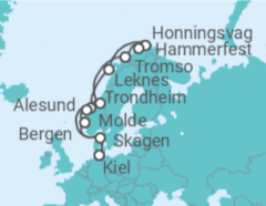 Itinerario del Crucero Noruega - AIDA