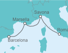Itinerario del Crucero Francia, Italia TI - Costa Cruceros