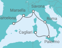 Itinerario del Crucero Italia, Francia - Costa Cruceros