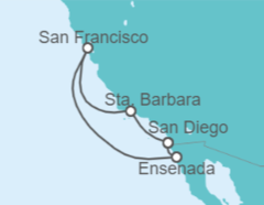 Itinerario del Crucero México, Estados Unidos (EE.UU.) - Holland America Line