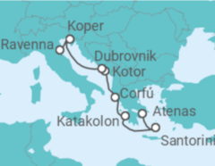 Itinerario del Crucero Grecia, Montenegro, Croacia, Eslovenia - NCL Norwegian Cruise Line