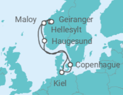 Itinerario del Crucero Noruega, Alemania - Costa Cruceros