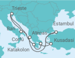 Itinerario del Crucero Grecia, Turquía, Italia - MSC Cruceros