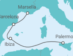 Itinerario del Crucero España TI - Costa Cruceros