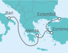Itinerario del Crucero Grecia, Turquía - MSC Cruceros