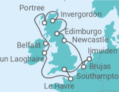 Itinerario del Crucero Holanda, Bélgica, Reino Unido, Francia - NCL Norwegian Cruise Line