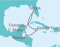 Itinerario del Crucero México, Honduras, Islas Caimán - Royal Caribbean