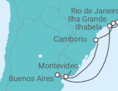 Itinerario del Crucero Brasil, Argentina, Uruguay - Costa Cruceros