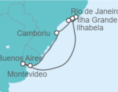 Itinerario del Crucero Uruguay, Brasil - Costa Cruceros