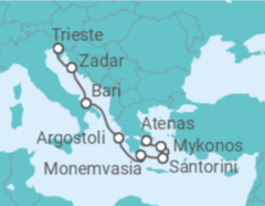 Itinerario del Crucero Regreso a los clásicos - Regent Seven Seas