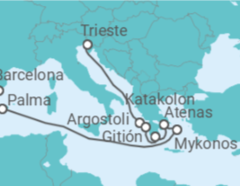 Itinerario del Crucero Islas paradisíacas del Mediterráneo - Regent Seven Seas