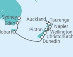 Itinerario del Crucero Desde Auckland (Nueva Zelanda) a Sidney (Australia) - Azamara
