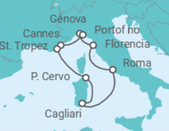 Itinerario del Crucero Un viaje por la Riviera italiana y las costas zafiro - Explora Journeys