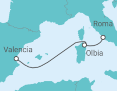 Itinerario del Crucero España, Italia - Costa Cruceros