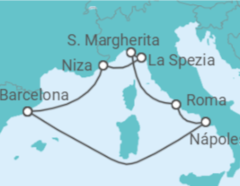 Itinerario del Crucero Francia y la Riviera Italiana TI - Celebrity Cruises